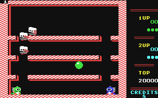 Screenshot of Bubble Bobble game